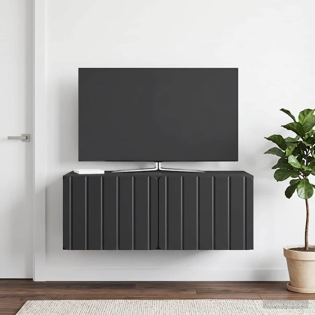 vidaXL Szafka RTV montowana na ścianie 78,5 x 41 x 30 cm Czarny