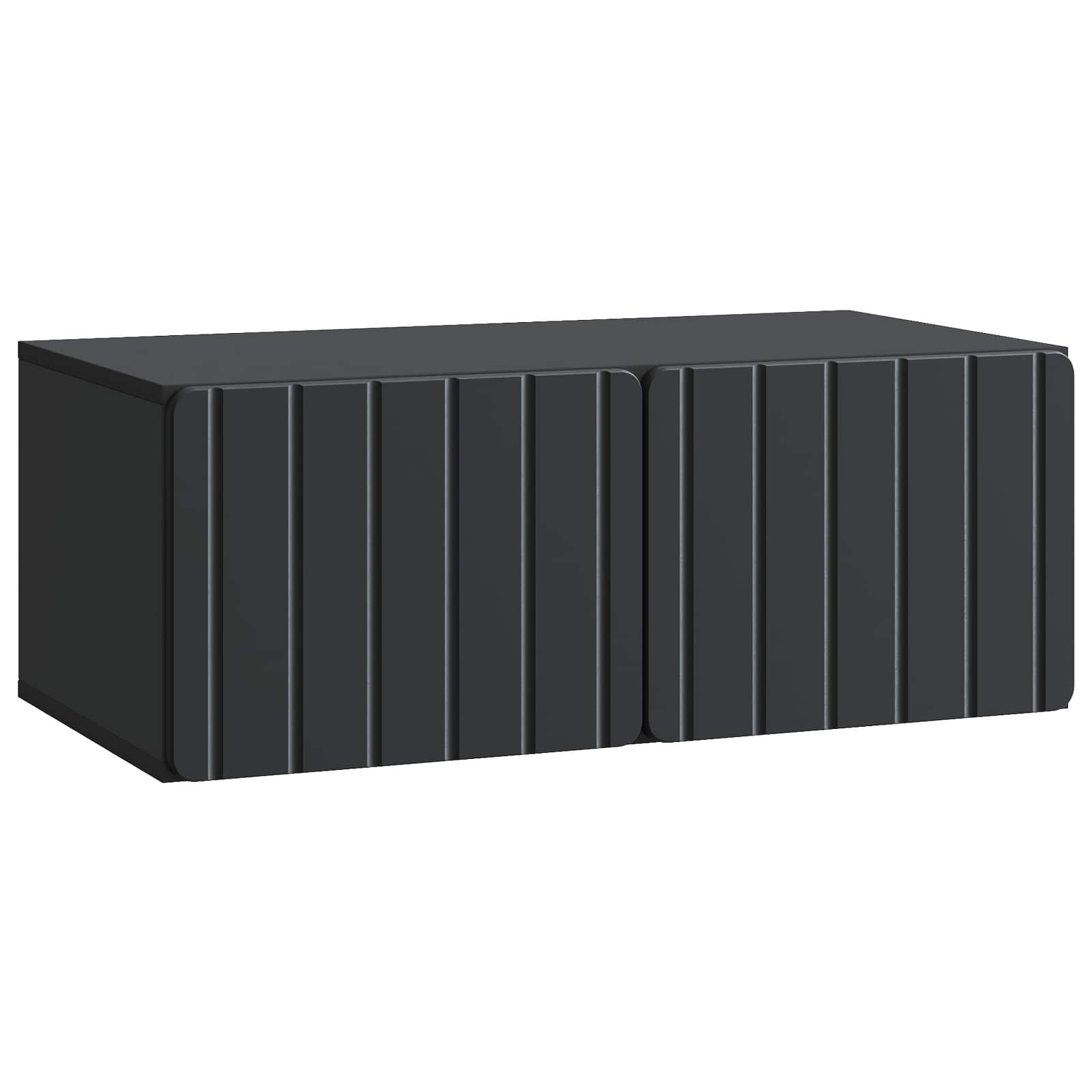 vidaXL Szafka RTV montowana na ścianie Czarny 78,5 x 41 x 30 cm