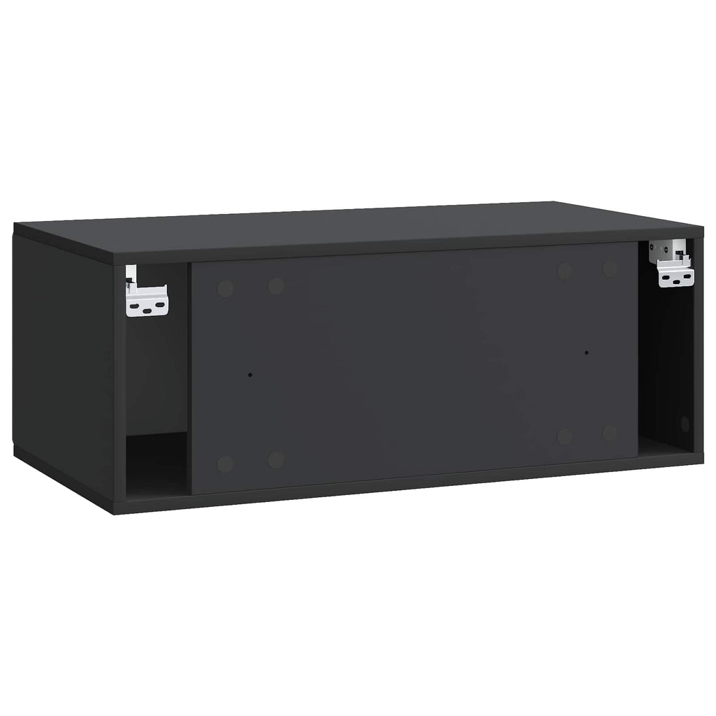 vidaXL Szafka RTV montowana na ścianie Czarny 78,5 x 41 x 30 cm