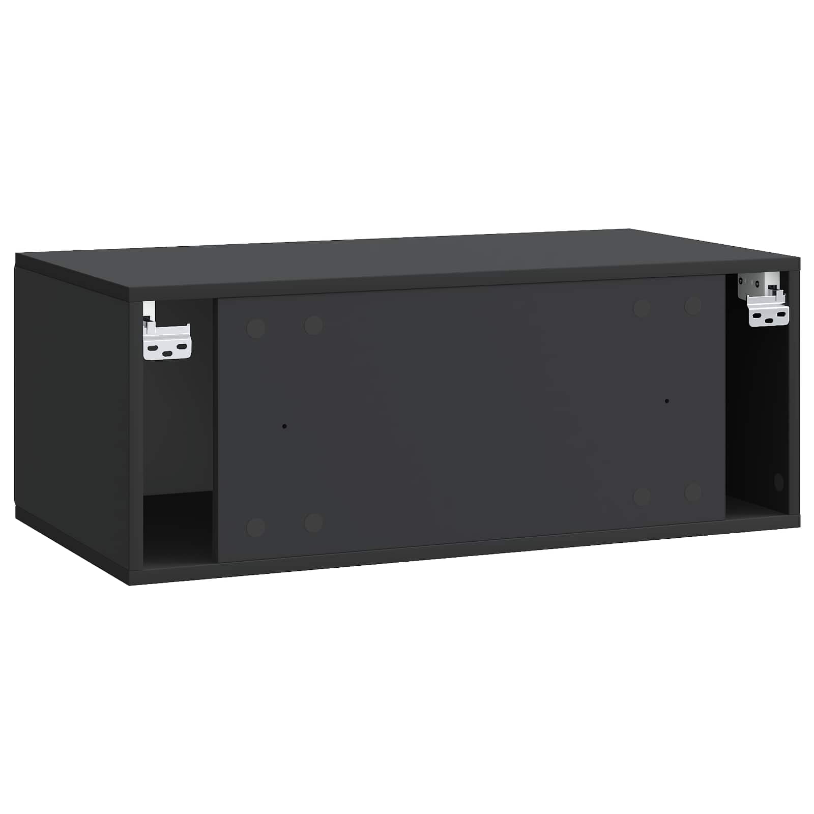 vidaXL Szafka RTV montowana na ścianie Czarny 78,5 x 41 x 30 cm