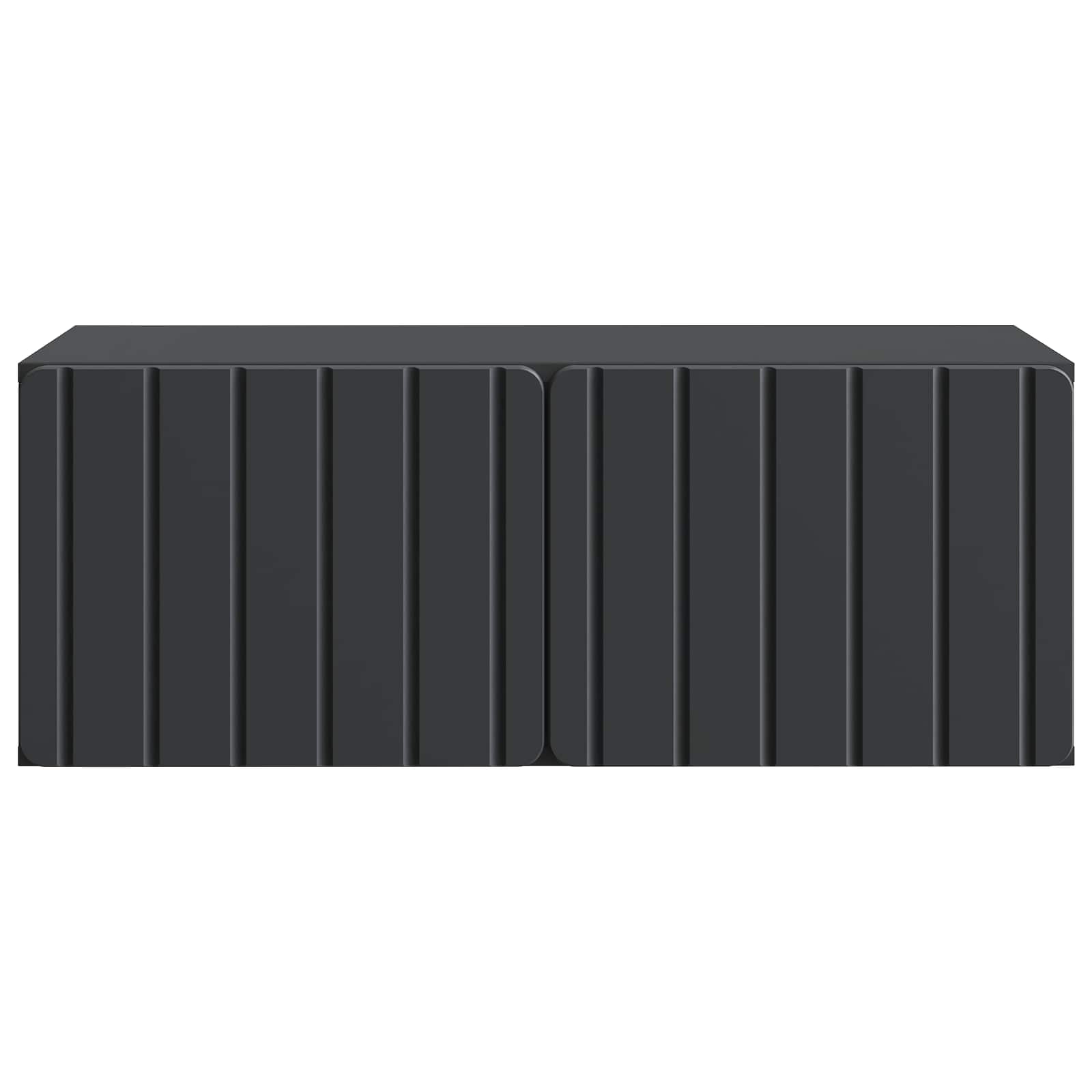 vidaXL Szafka RTV montowana na ścianie Czarny 78,5 x 41 x 30 cm