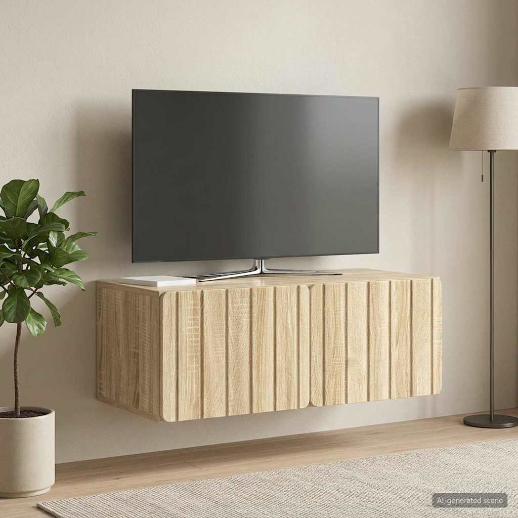 vidaXL Szafka RTV montowana na ścianie 78,5 x 41 x 30 cm dąb Sonoma