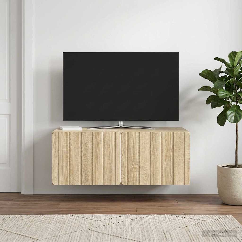 vidaXL Szafka RTV montowana na ścianie 78,5 x 41 x 30 cm dąb Sonoma