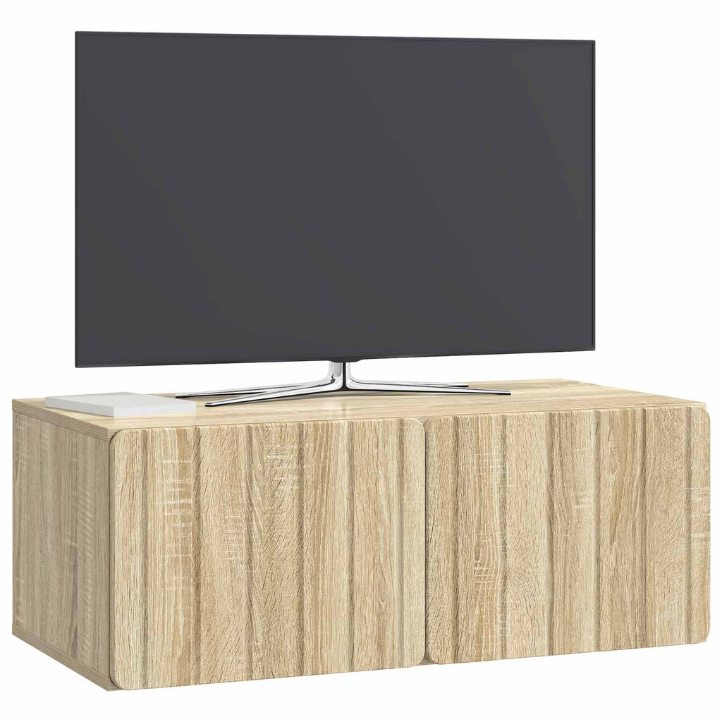 vidaXL Szafka RTV montowana na ścianie 78,5 x 41 x 30 cm dąb Sonoma