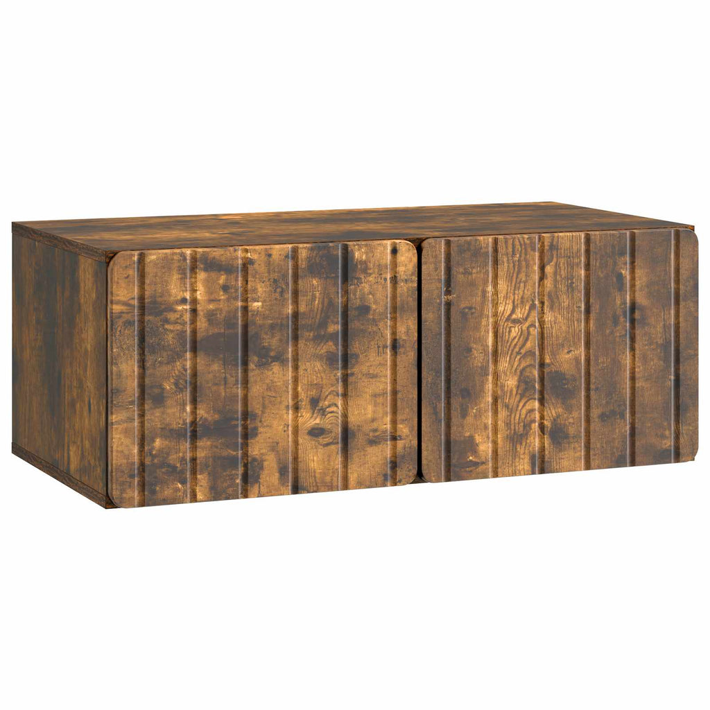 vidaXL Szafka RTV montowana na ścianie Dąb wędzony 78,5 x 41 x 30 cm