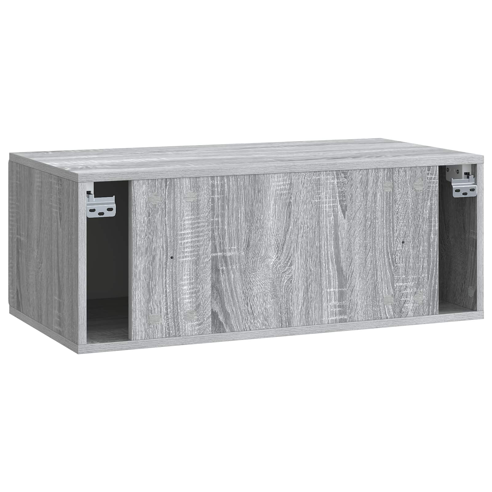 vidaXL Szafka RTV montowana na ścianie Szary Sonoma 78,5 x 41 x 30 cm