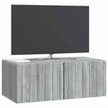 vidaXL Szafka RTV montowana na ścianie Szary Sonoma 78,5 x 41 x 30 cm