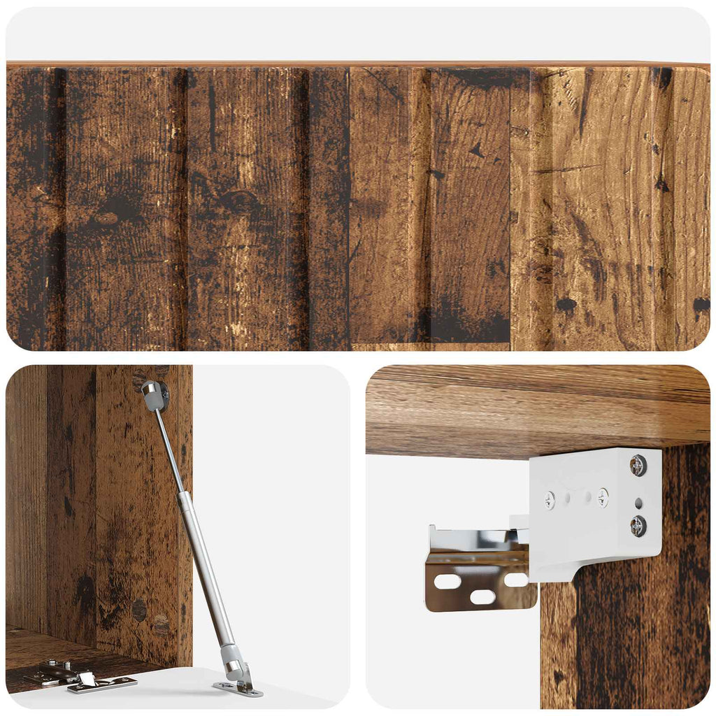 vidaXL Szafka RTV montowana na ścianie 78,5 x 41 x 30 cm Stare drewno