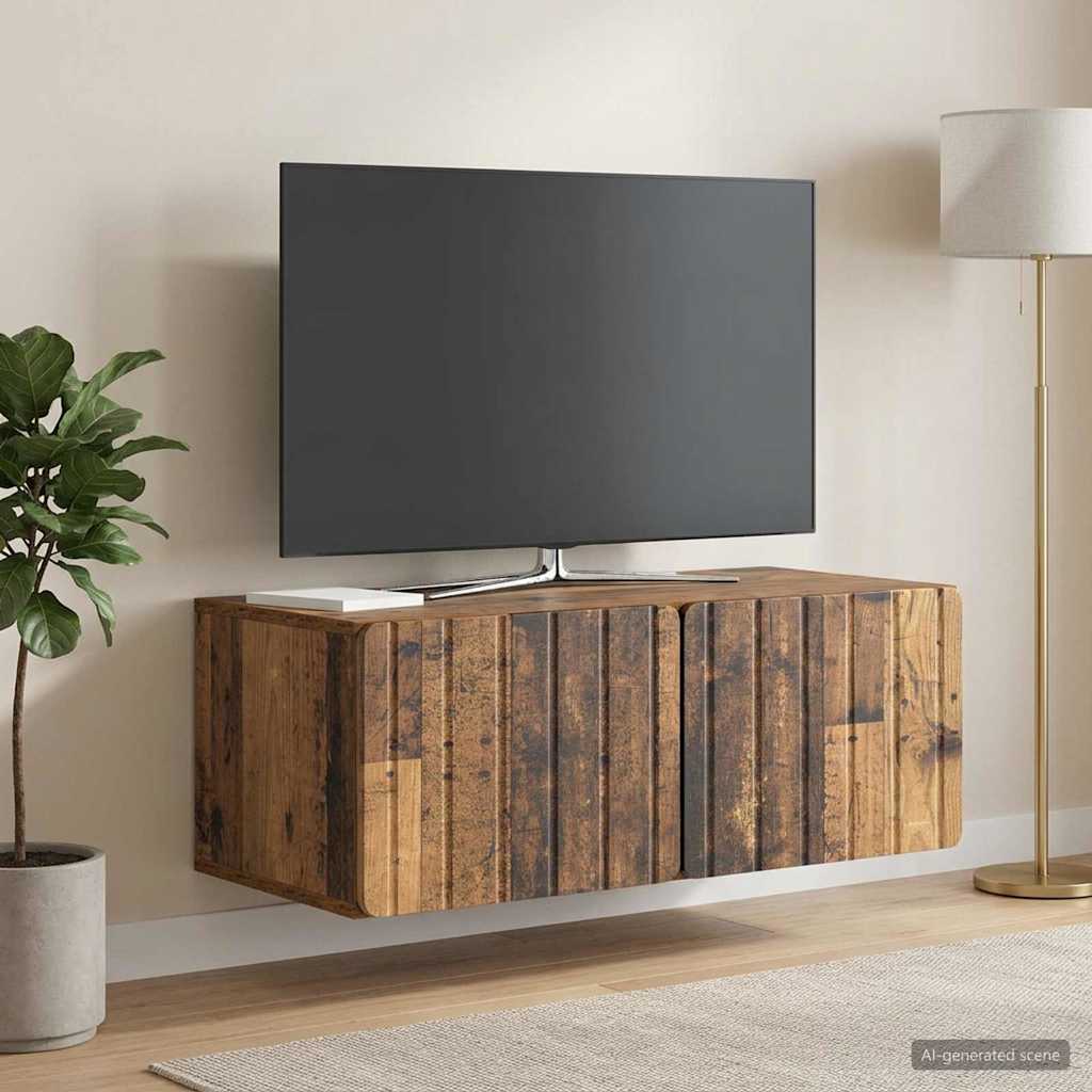 vidaXL Szafka RTV montowana na ścianie 78,5 x 41 x 30 cm Stare drewno