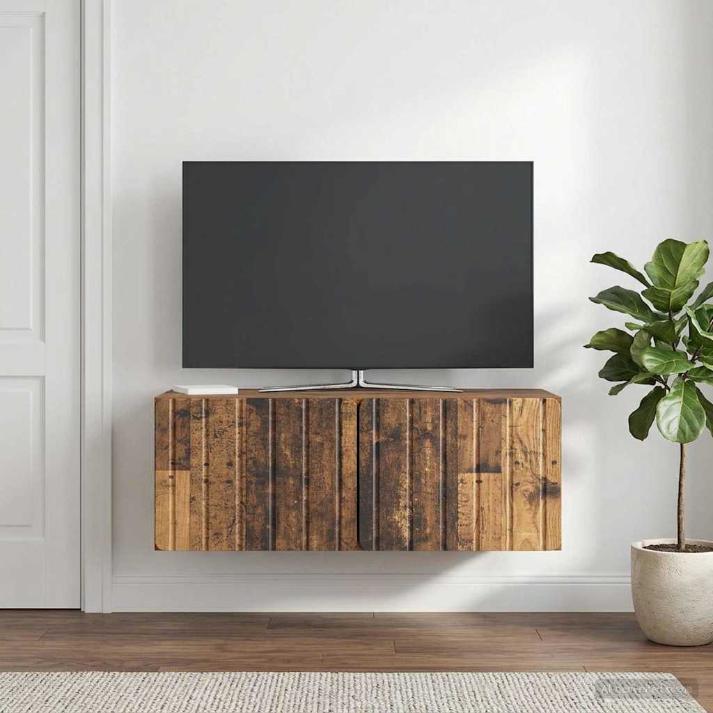 vidaXL Szafka RTV montowana na ścianie 78,5 x 41 x 30 cm Stare drewno