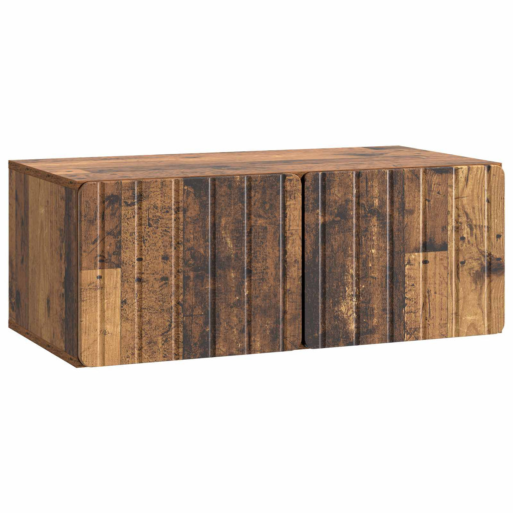 vidaXL Szafka RTV montowana na ścianie Stare drewno 78,5 x 41 x 30 cm