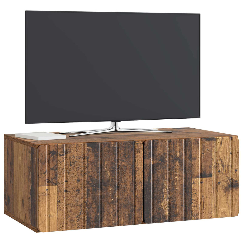 vidaXL Szafka RTV montowana na ścianie Stare drewno 78,5 x 41 x 30 cm