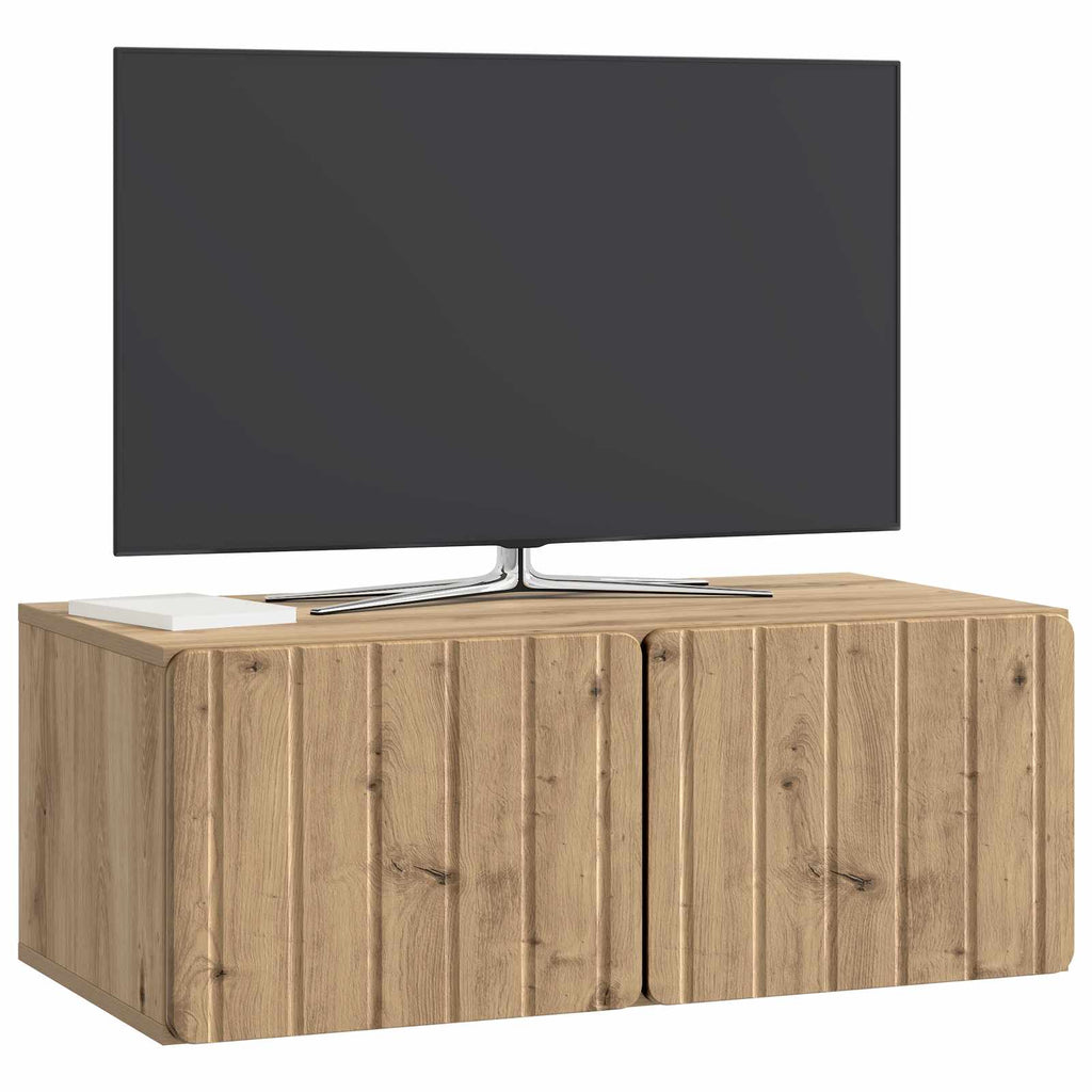 vidaXL Szafka RTV montowana na ścianie Dąb artisan 78,5 x 41 x 30 cm