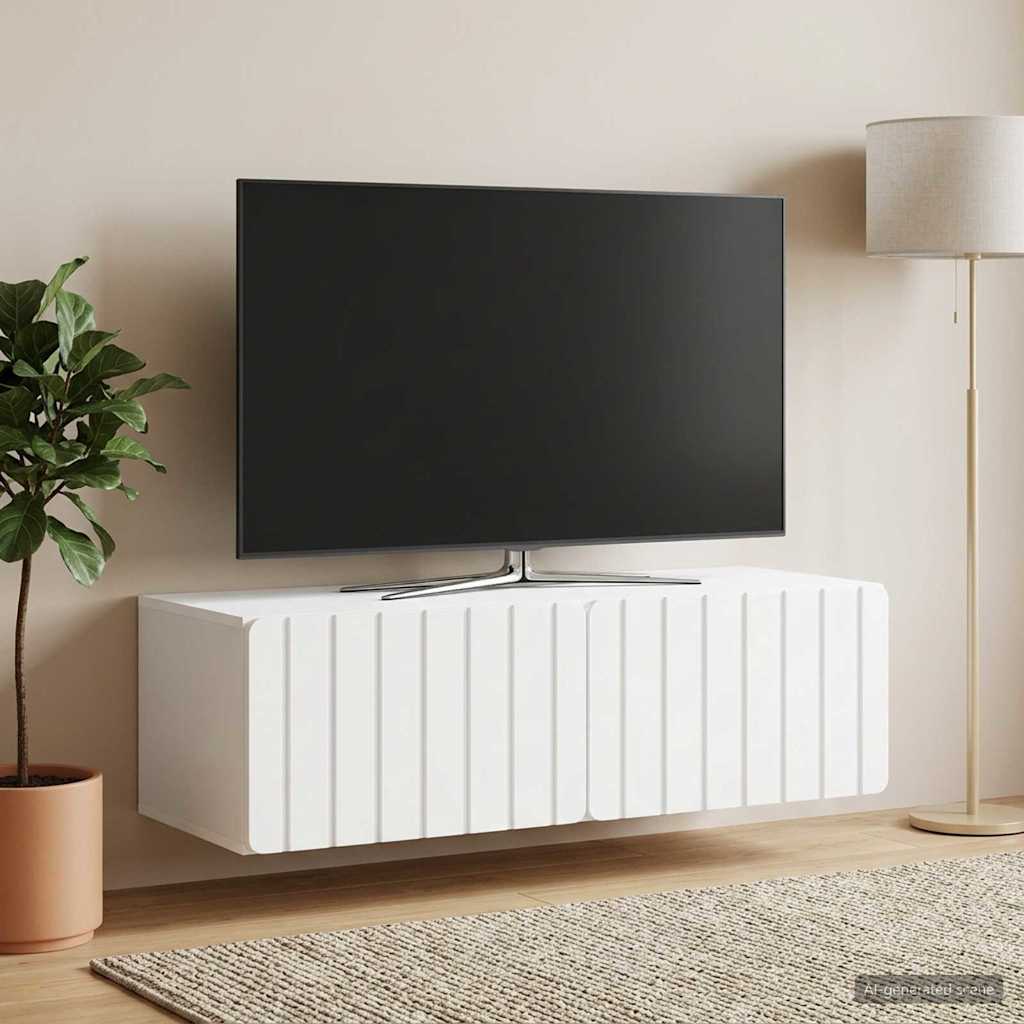vidaXL Szafka RTV montowana na ścianie 98 x 41 x 30 cm Biały
