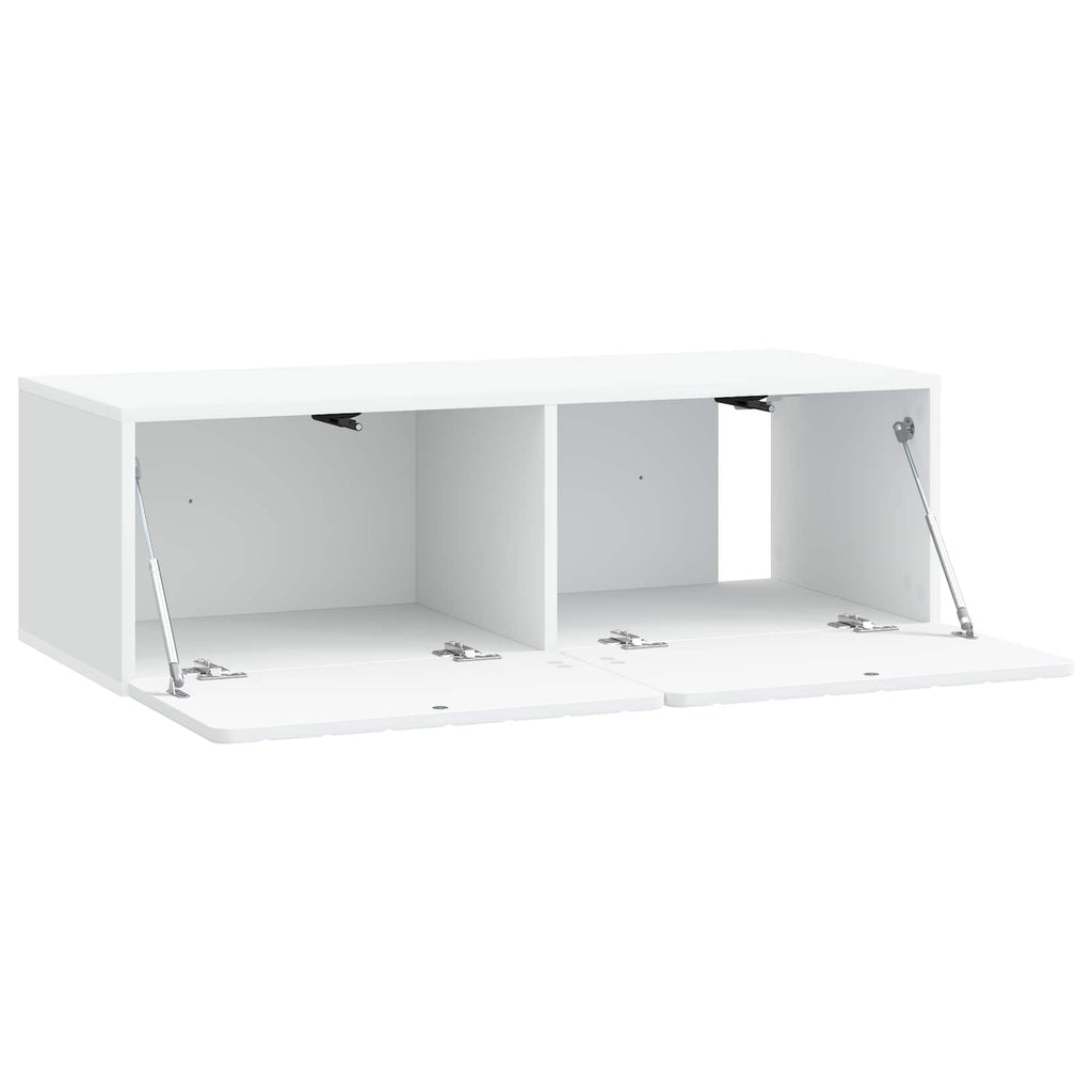 vidaXL Szafka RTV montowana na ścianie 98 x 41 x 30 cm Biały