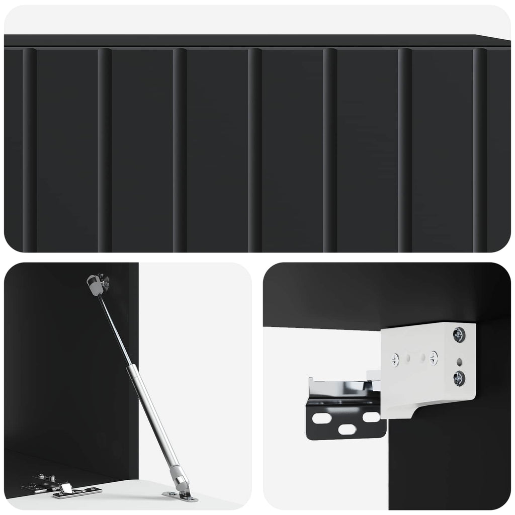 vidaXL Szafka RTV montowana na ścianie 98 x 41 x 30 cm Czarny