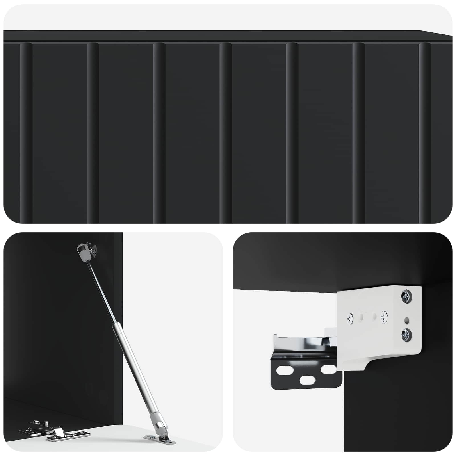 vidaXL Szafka RTV montowana na ścianie 98 x 41 x 30 cm Czarny
