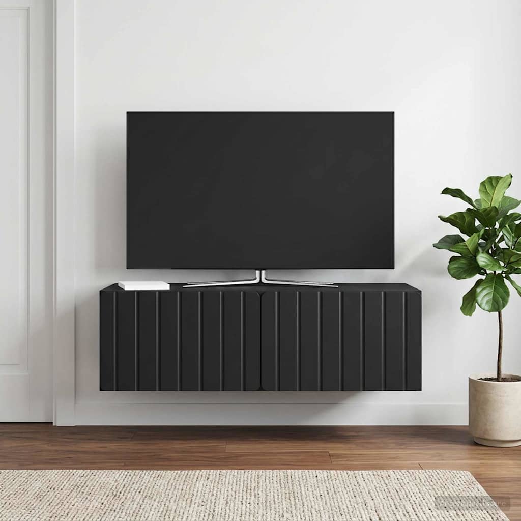vidaXL Szafka RTV montowana na ścianie 98 x 41 x 30 cm Czarny
