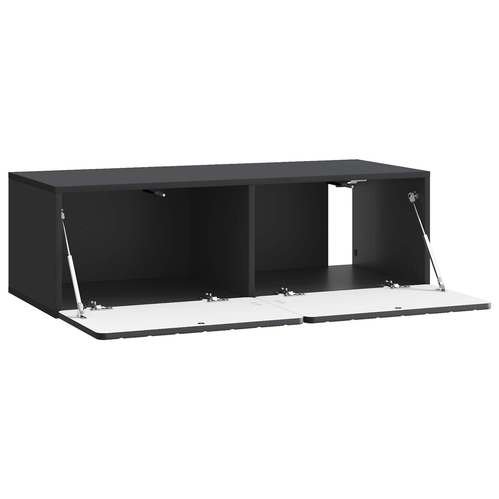 vidaXL Szafka RTV montowana na ścianie 98 x 41 x 30 cm Czarny