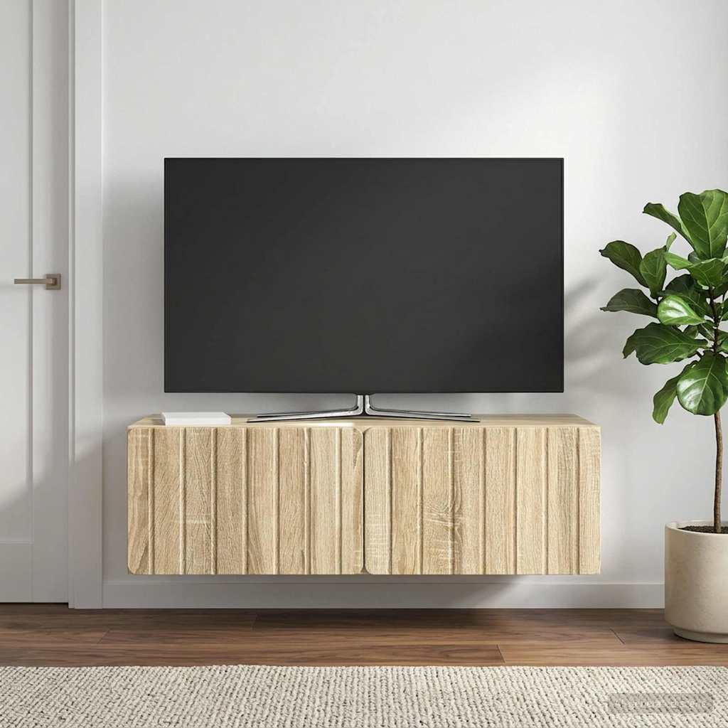 vidaXL Szafka RTV montowana na ścianie 98 x 41 x 30 cm dąb Sonoma