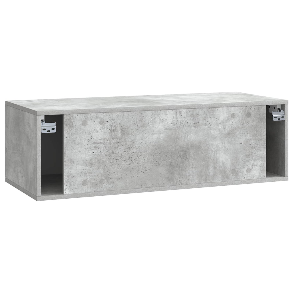 vidaXL Szafka RTV montowana na ścianie Betonowy szary 98 x 41 x 30 cm