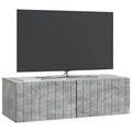 vidaXL Szafka RTV montowana na ścianie Betonowy szary 98 x 41 x 30 cm