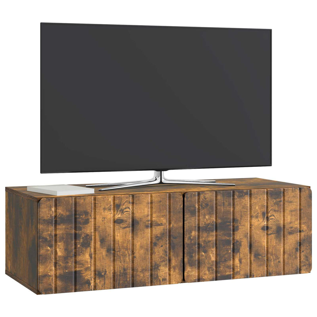 vidaXL Szafka RTV montowana na ścianie Dąb wędzony 98 x 41 x 30 cm