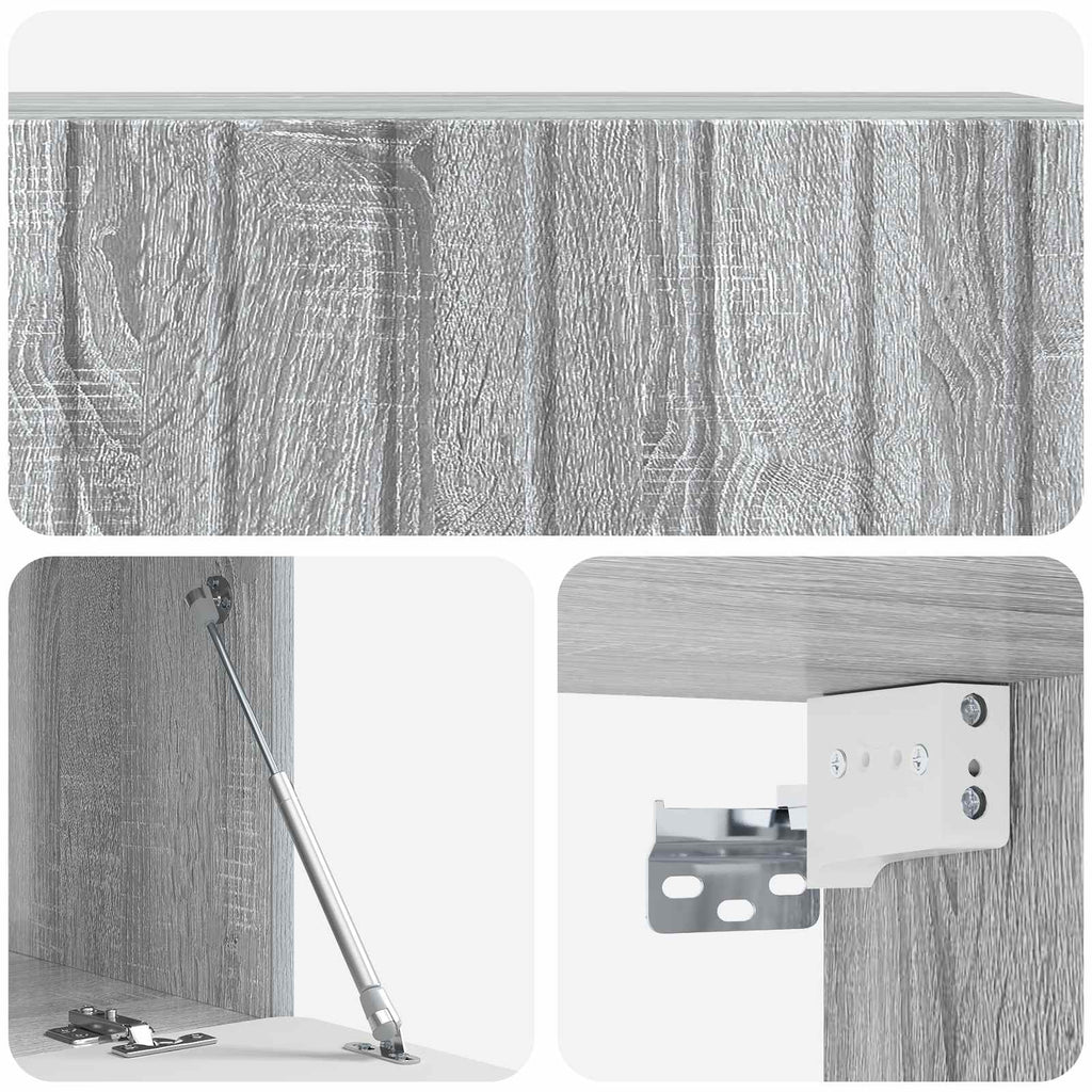 vidaXL Szafka RTV montowana na ścianie Szary Sonoma 98 x 41 x 30 cm
