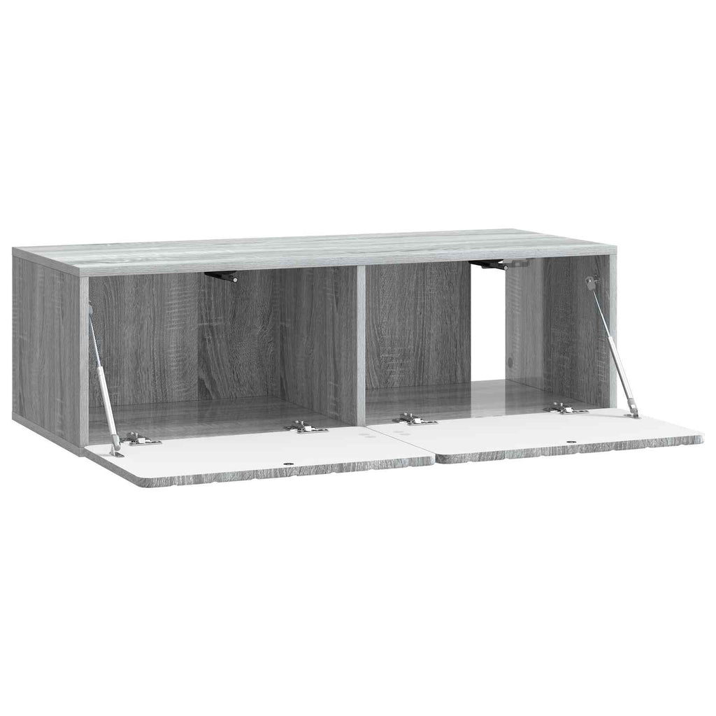 vidaXL Szafka RTV montowana na ścianie Szary Sonoma 98 x 41 x 30 cm