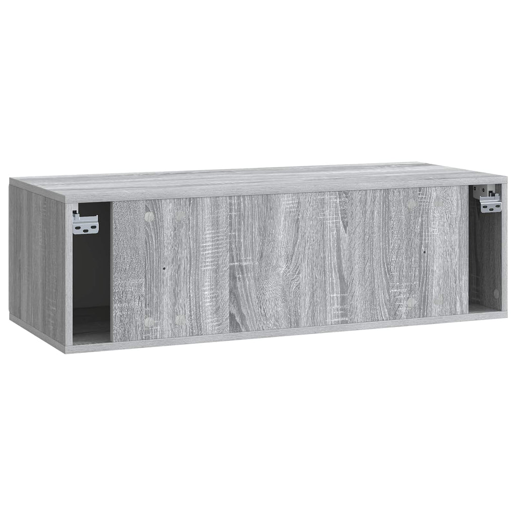 vidaXL Szafka RTV montowana na ścianie Szary Sonoma 98 x 41 x 30 cm