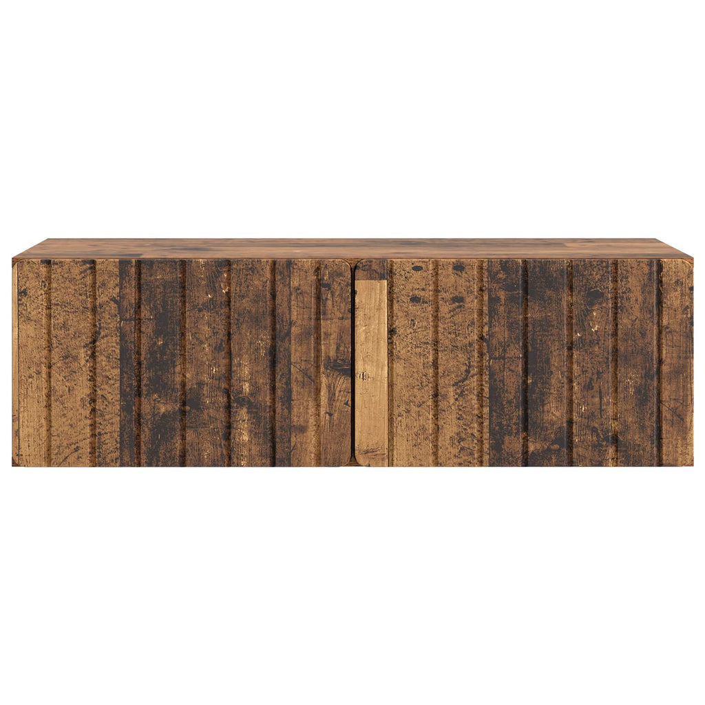 vidaXL Szafka RTV montowana na ścianie Stare drewno 98 x 41 x 30 cm