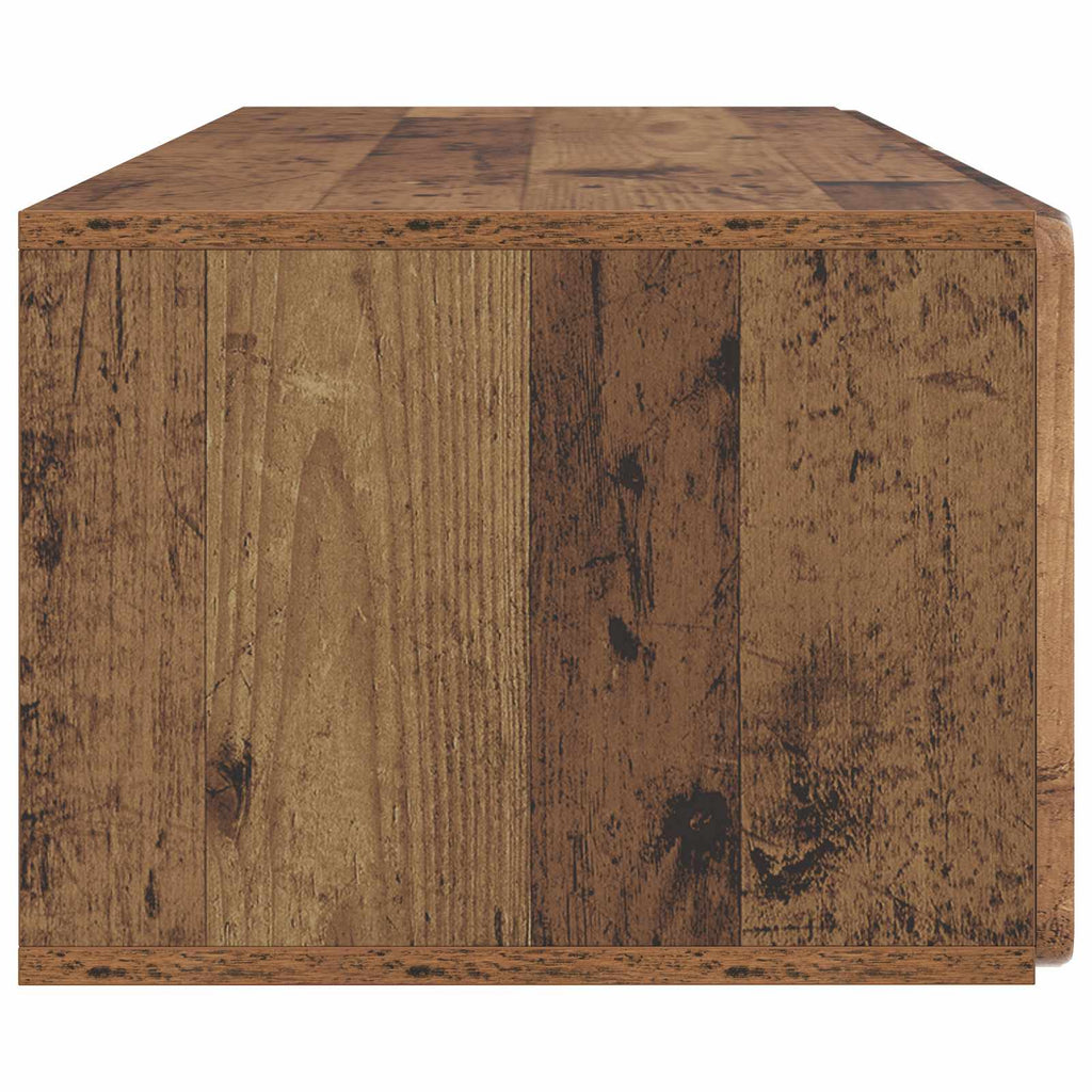 vidaXL Szafka RTV montowana na ścianie Stare drewno 98 x 41 x 30 cm