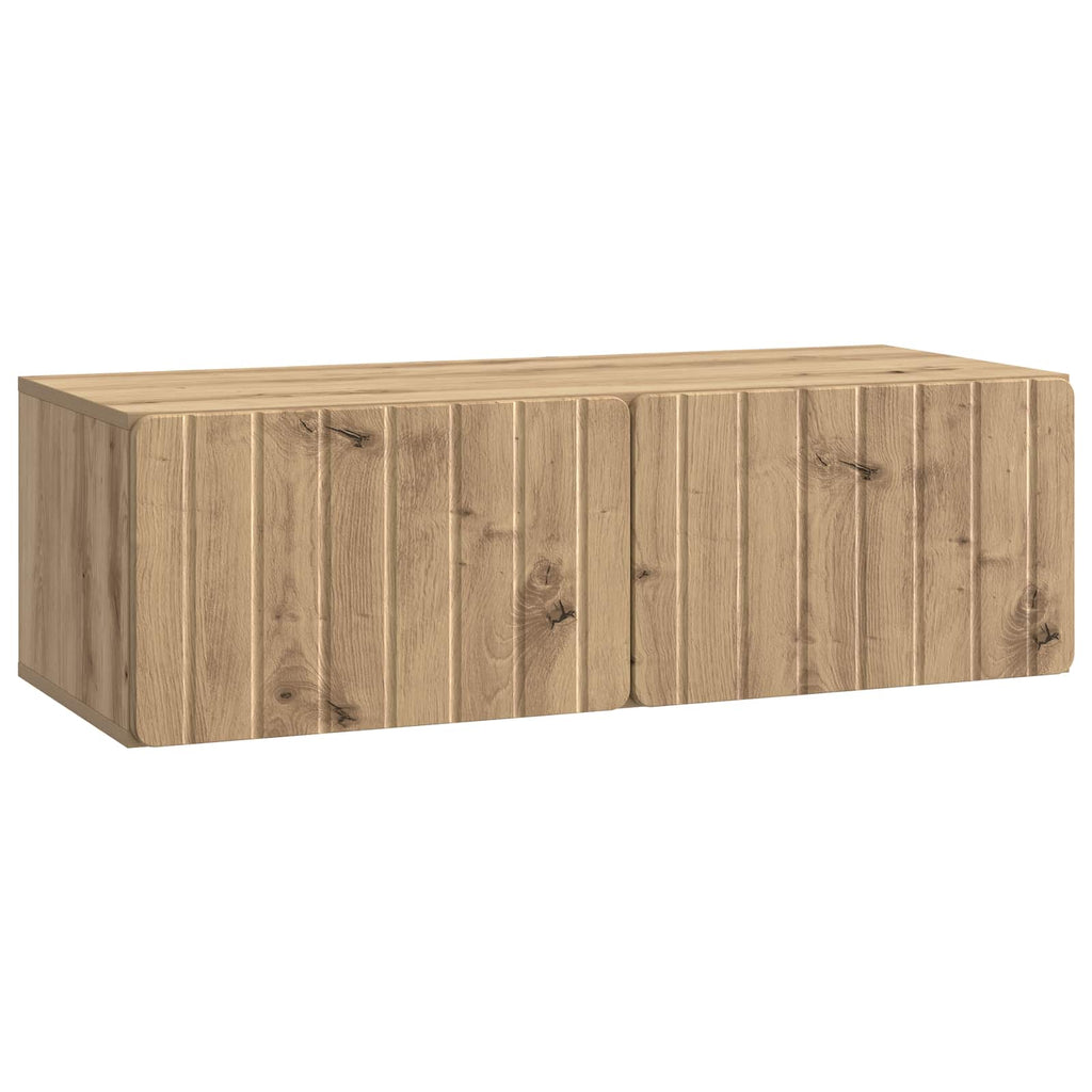vidaXL Szafka RTV montowana na ścianie Dąb artisan 98 x 41 x 30 cm