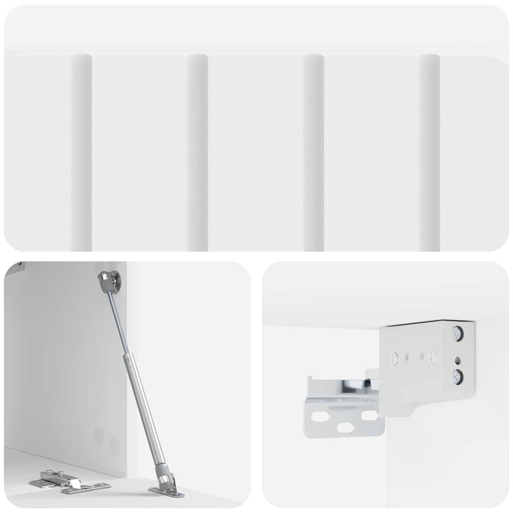 vidaXL Szafka RTV montowana na ścianie 59,5 x 31 x 30 cm Biały