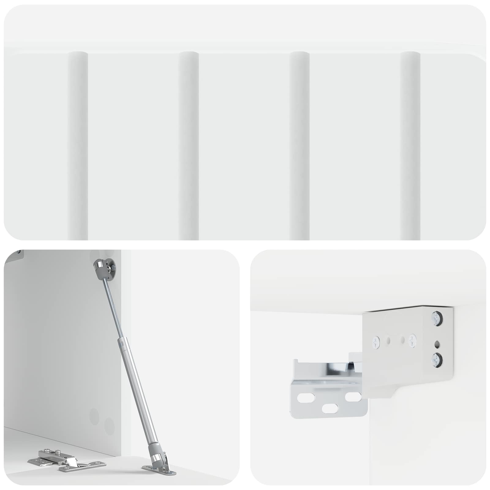 vidaXL Szafka RTV montowana na ścianie 59,5 x 31 x 30 cm Biały