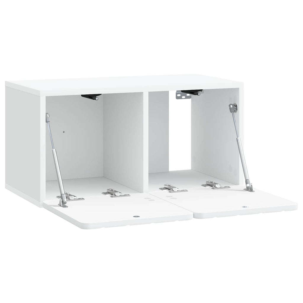 vidaXL Szafka RTV montowana na ścianie 59,5 x 31 x 30 cm Biały