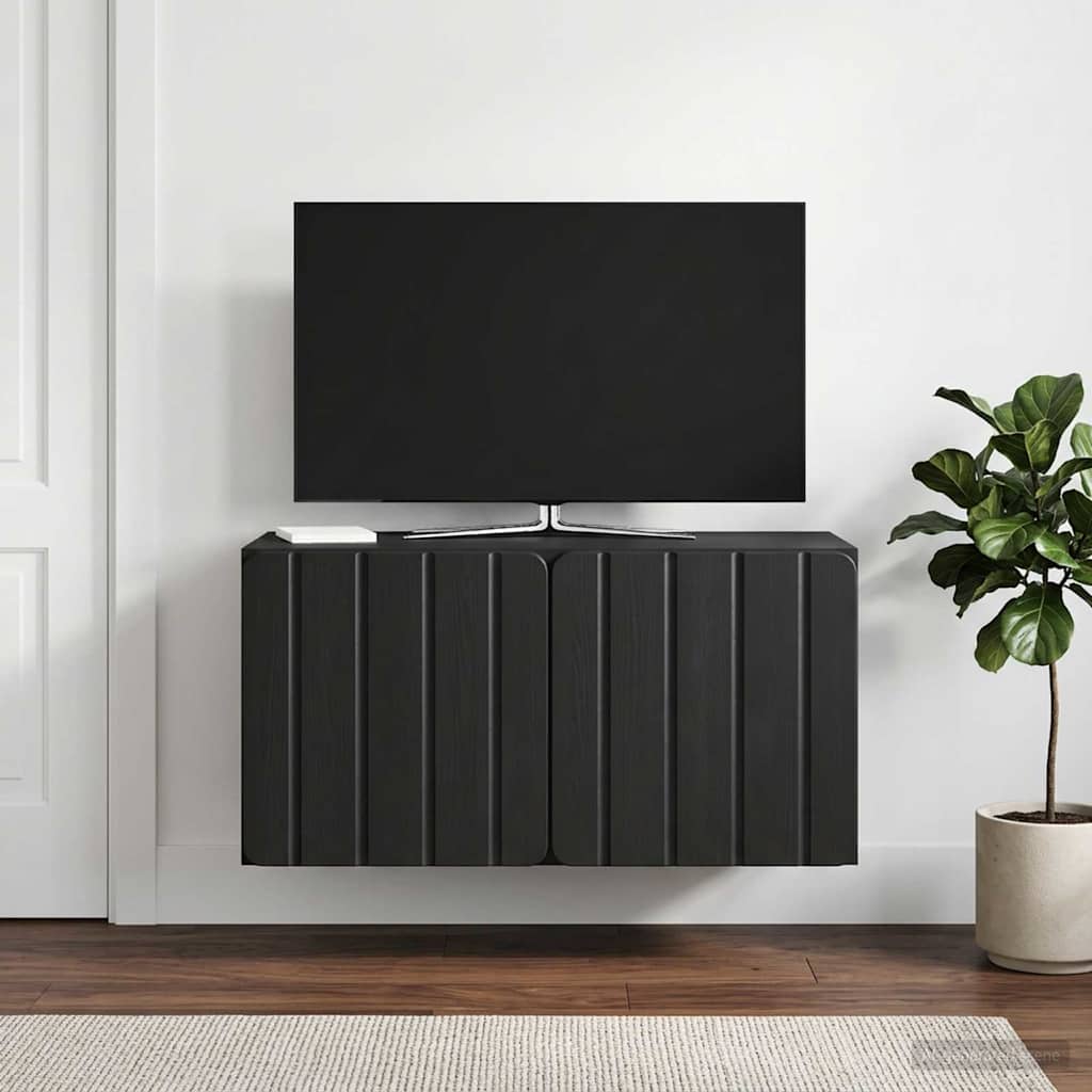 vidaXL Szafka RTV montowana na ścianie 59,5 x 31 x 30 cm Czarny