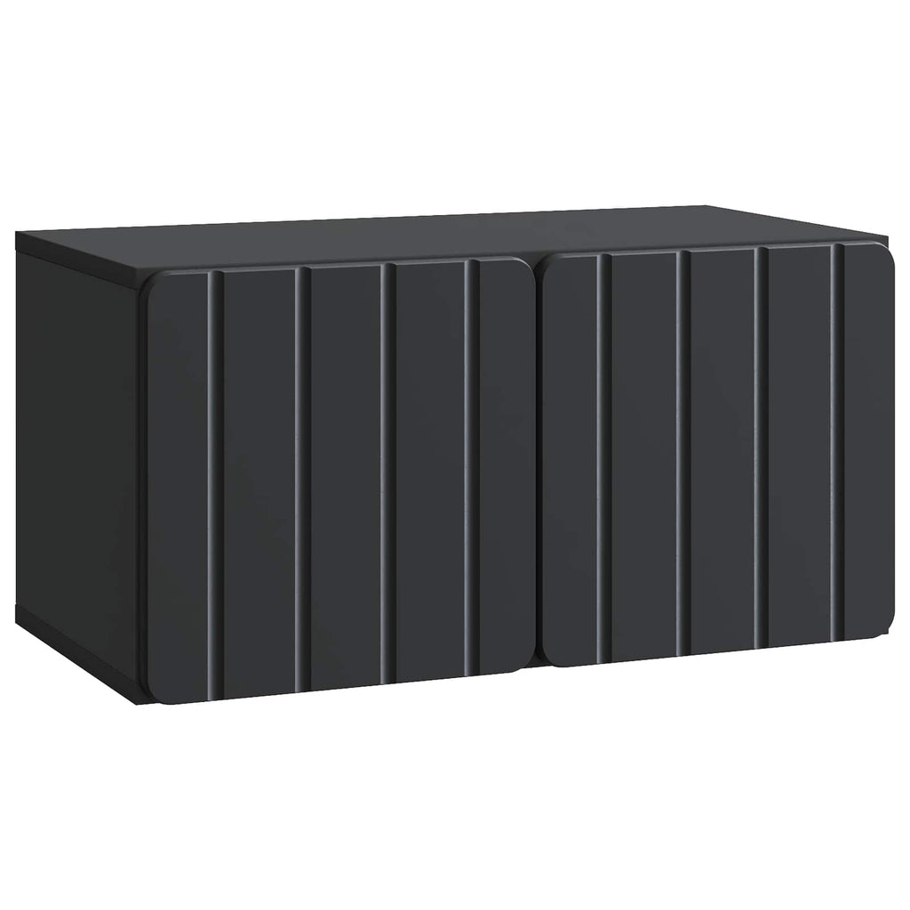 vidaXL Szafka RTV montowana na ścianie Czarny 59,5 x 31 x 30 cm
