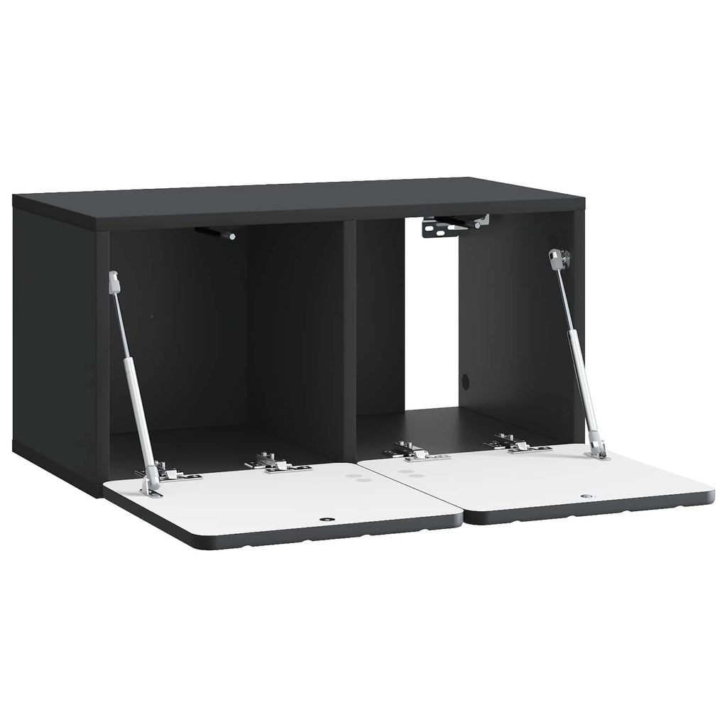 vidaXL Szafka RTV montowana na ścianie Czarny 59,5 x 31 x 30 cm