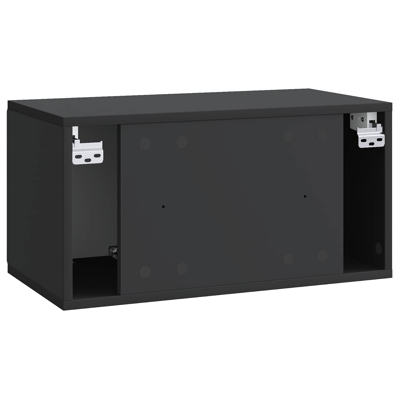 vidaXL Szafka RTV montowana na ścianie Czarny 59,5 x 31 x 30 cm