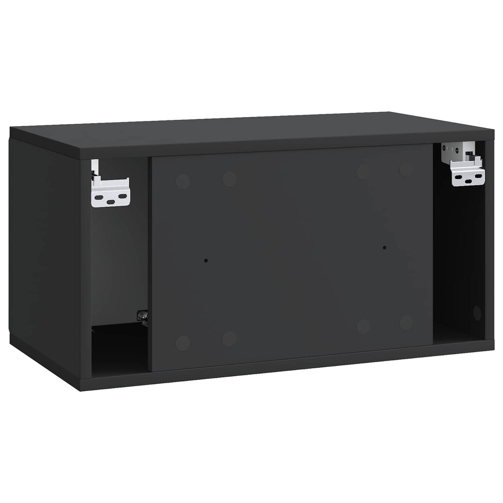 vidaXL Szafka RTV montowana na ścianie Czarny 59,5 x 31 x 30 cm