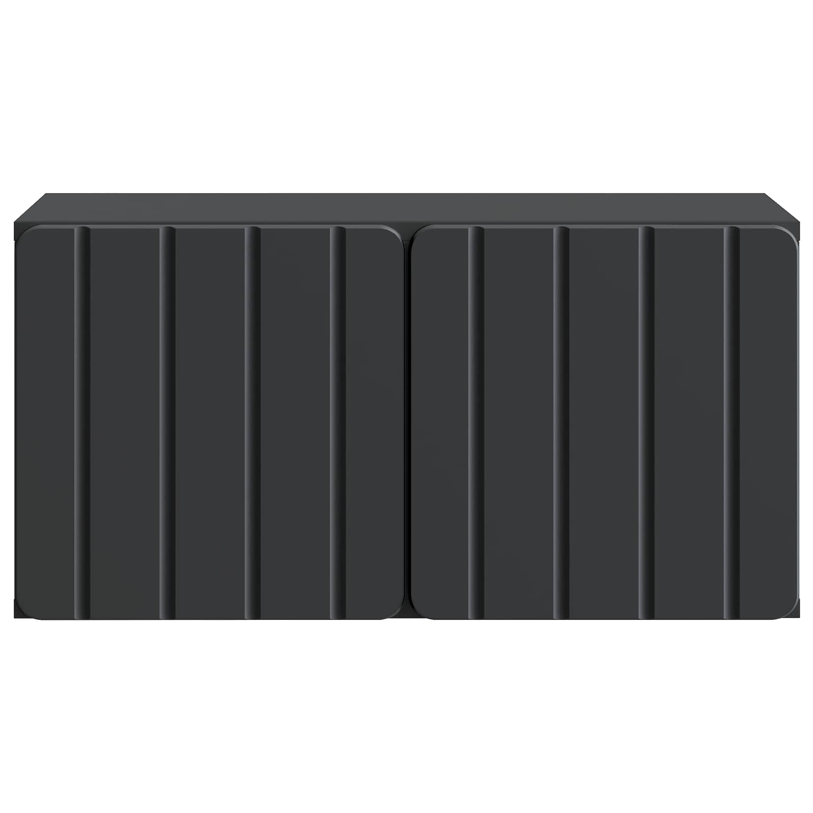 vidaXL Szafka RTV montowana na ścianie Czarny 59,5 x 31 x 30 cm