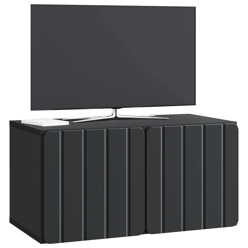 vidaXL Szafka RTV montowana na ścianie Czarny 59,5 x 31 x 30 cm