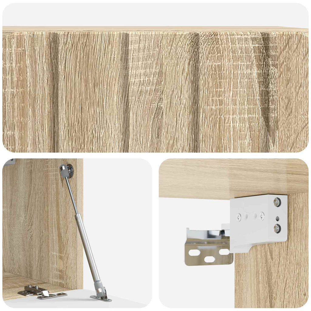 vidaXL Szafka RTV montowana na ścianie dąb Sonoma 59,5 x 31 x 30 cm