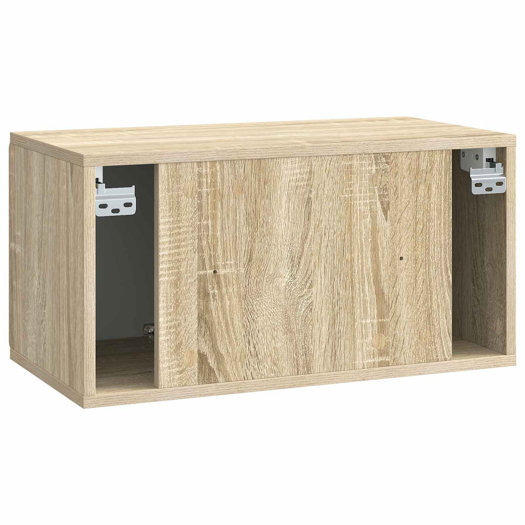 vidaXL Szafka RTV montowana na ścianie dąb Sonoma 59,5 x 31 x 30 cm