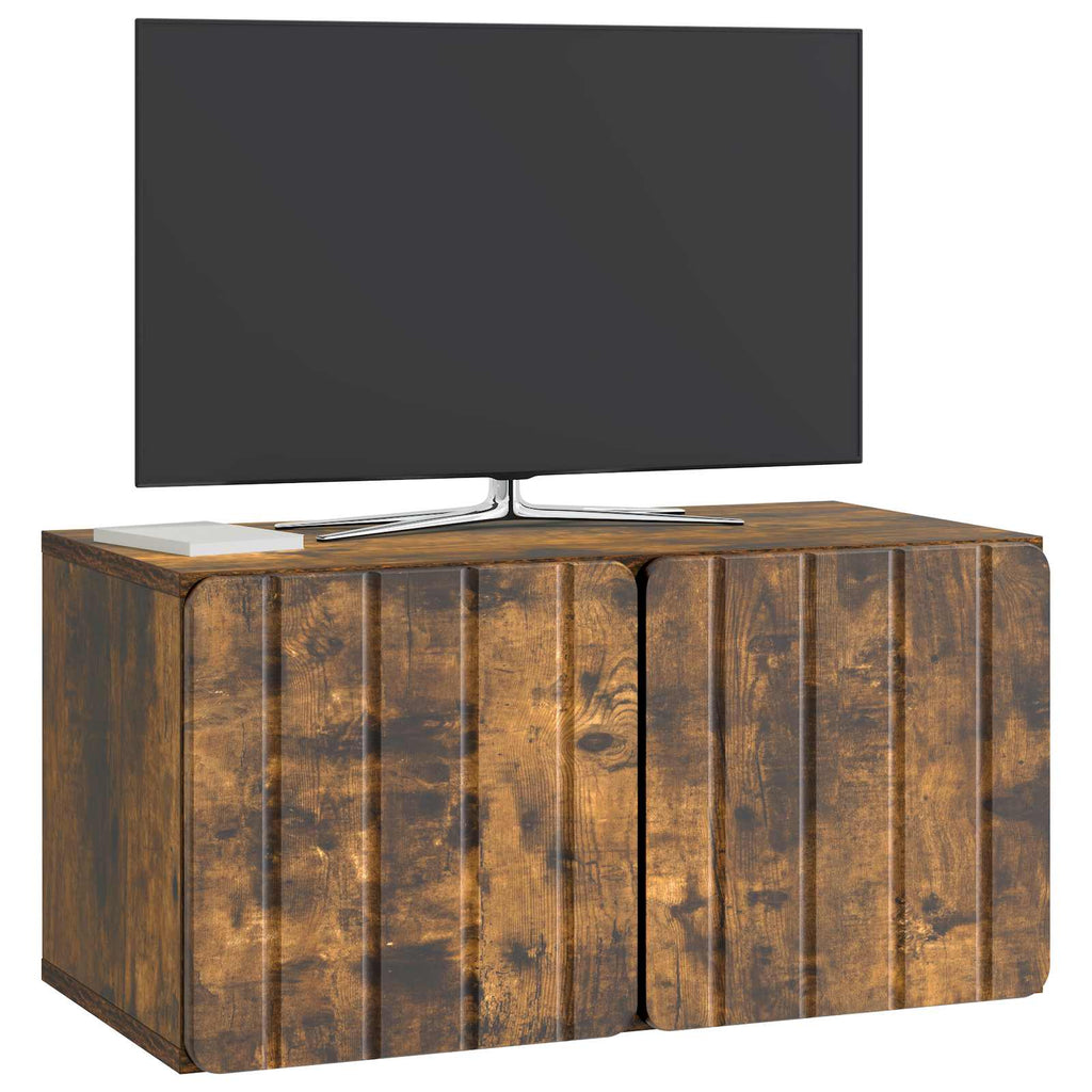 vidaXL Szafka RTV montowana na ścianie Dąb wędzony 59,5 x 31 x 30 cm