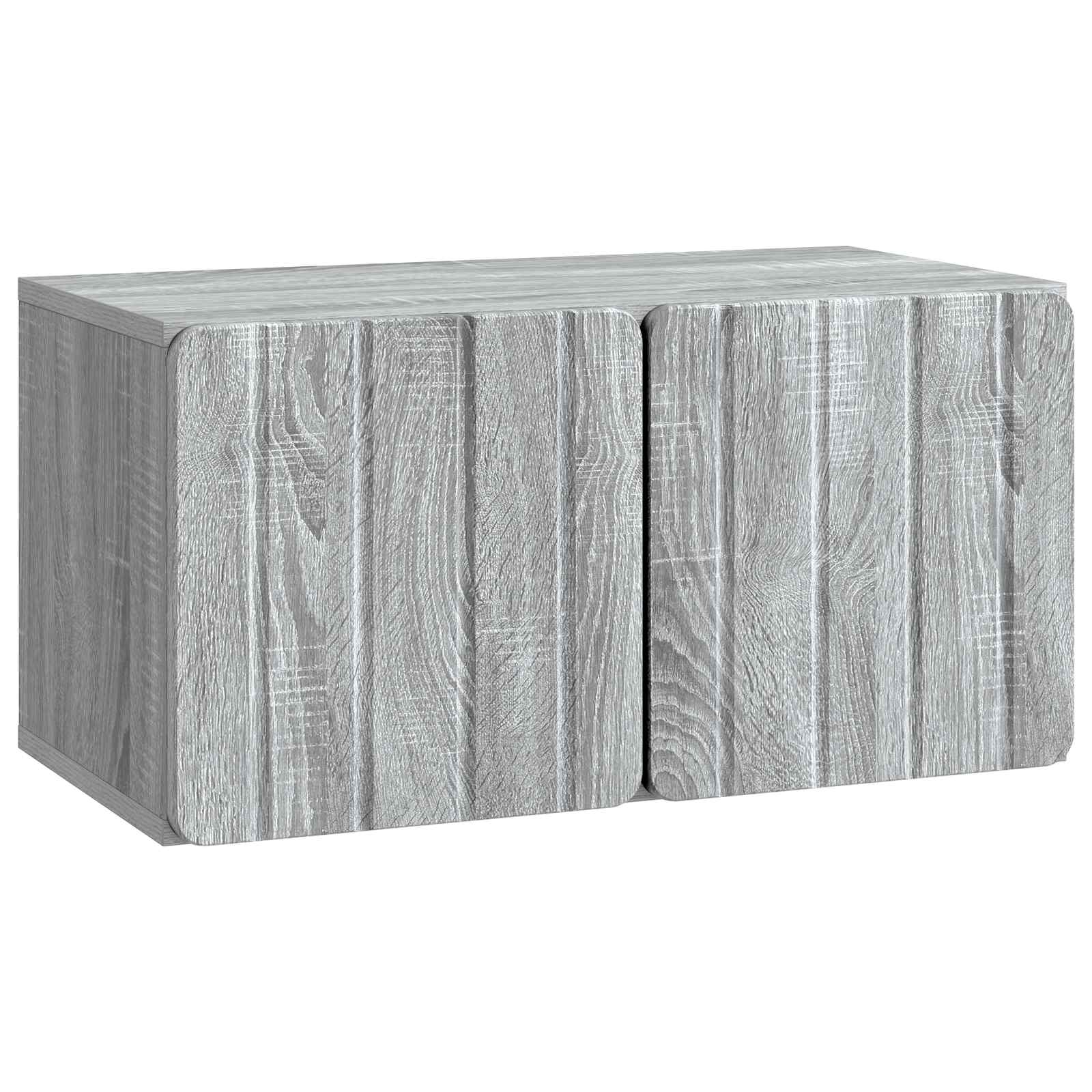 vidaXL Szafka RTV montowana na ścianie Szary Sonoma 59,5 x 31 x 30 cm
