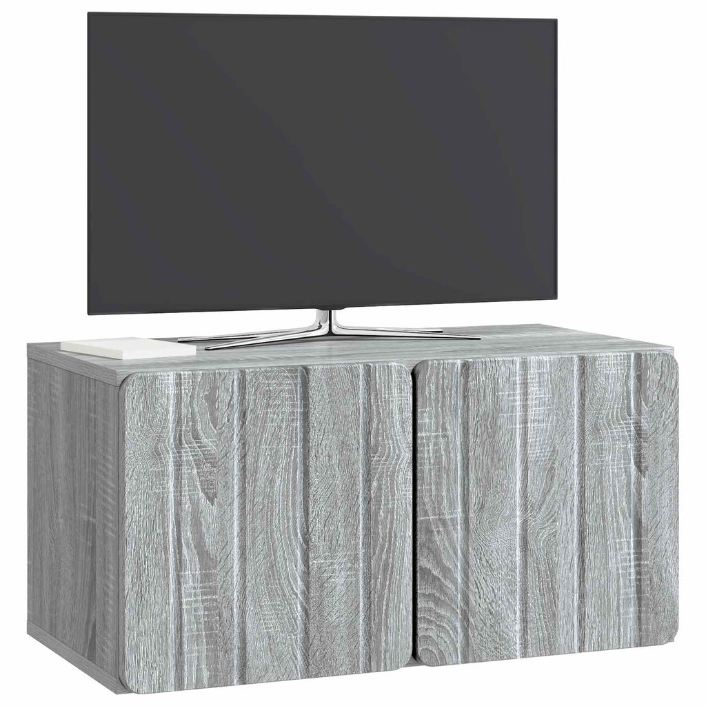 vidaXL Szafka RTV montowana na ścianie Szary Sonoma 59,5 x 31 x 30 cm