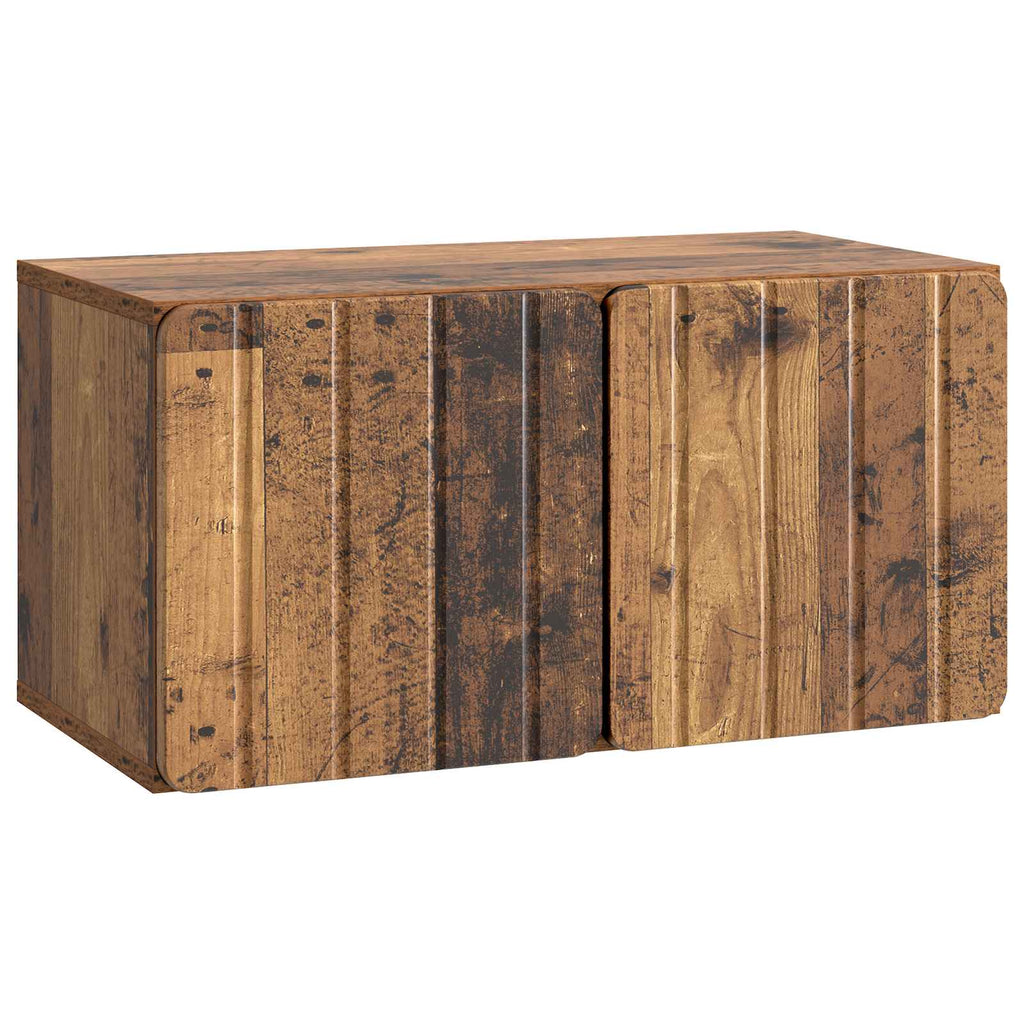 vidaXL Szafka RTV montowana na ścianie Stare drewno 59,5 x 31 x 30 cm