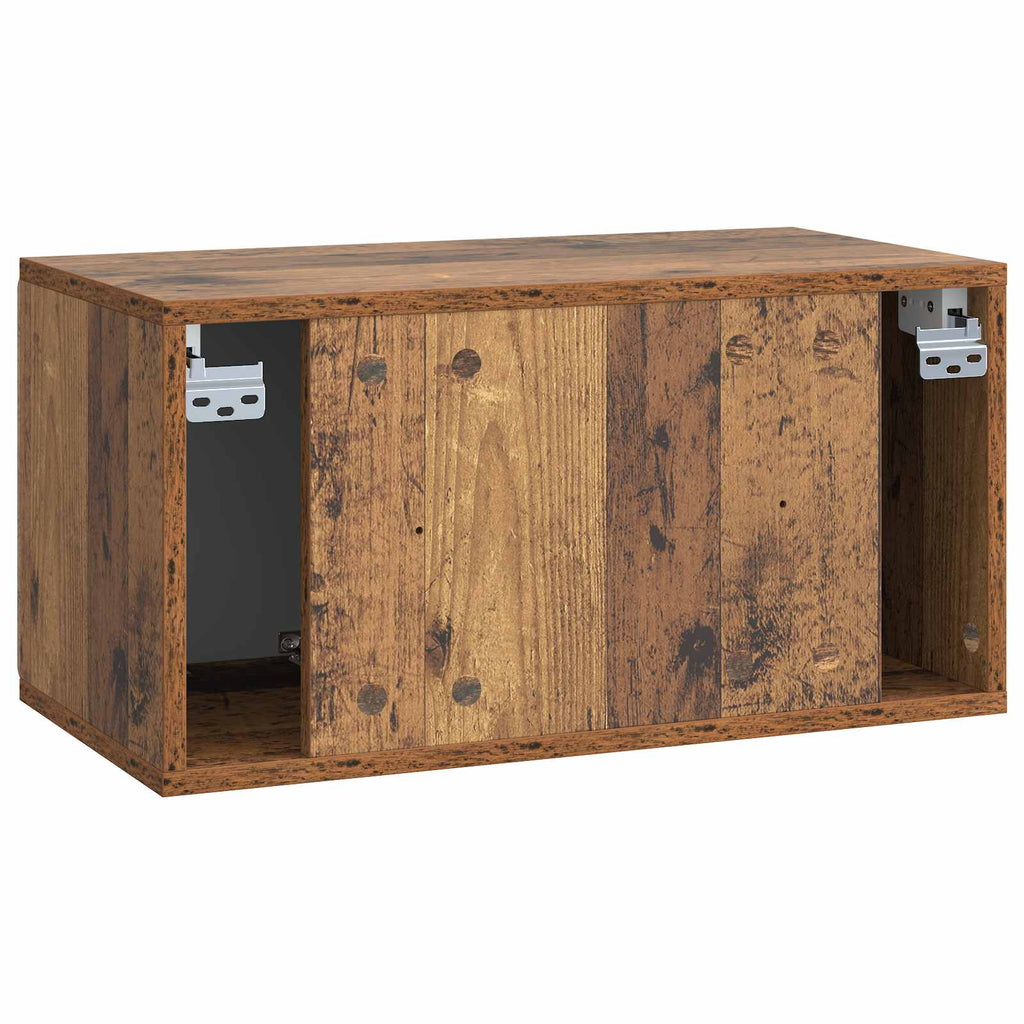 vidaXL Szafka RTV montowana na ścianie Stare drewno 59,5 x 31 x 30 cm